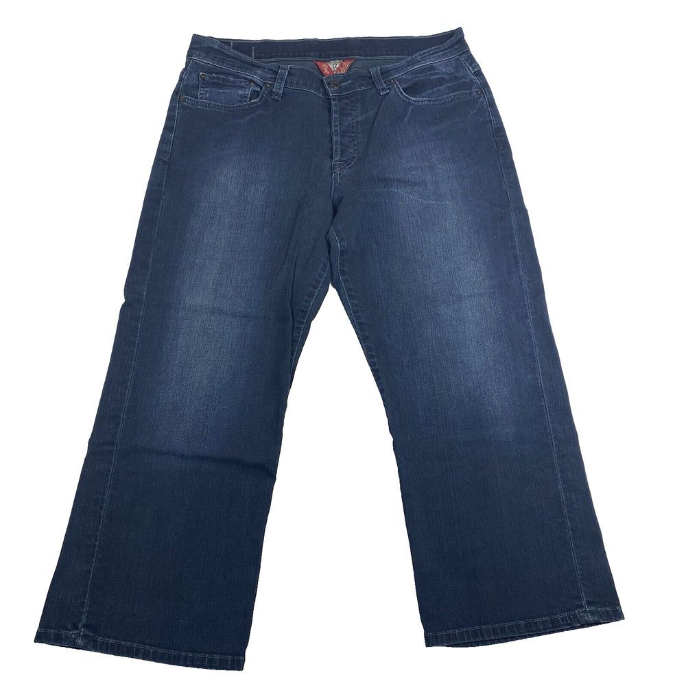 Lucky Brand Dungarees Jeans‎ Easy Rider Crop Women's Size 12/31" Dark Wash EUC